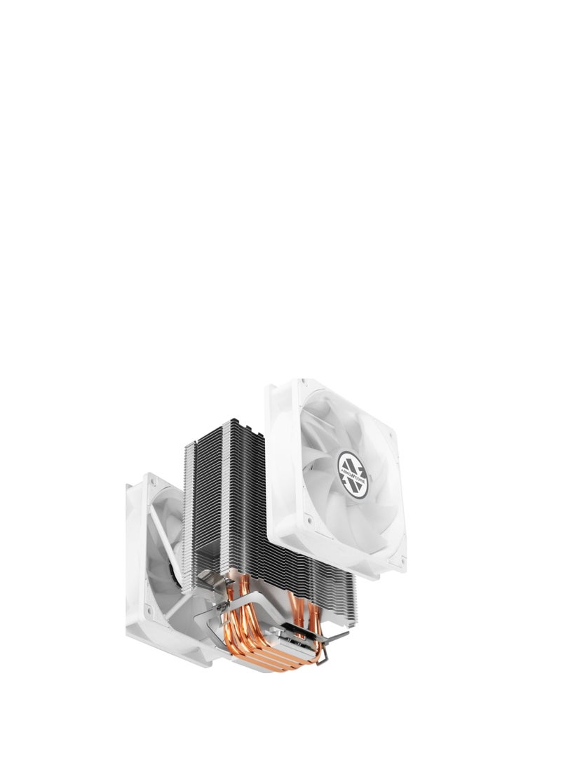 ABKONCORE Abkon Core CPU Cooler CoolStorm T406W Spectrum, 4 PIN PWM Molex 2510, PWM 4-Pin Connector, CPU Air Cooler -White | CT406W - Image 3