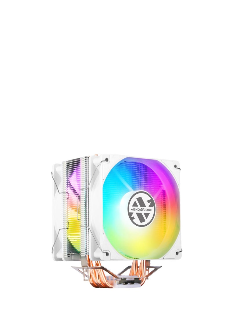 ABKONCORE Abkon Core CPU Cooler CoolStorm T406W Spectrum, 4 PIN PWM Molex 2510, PWM 4-Pin Connector, CPU Air Cooler -White | CT406W - Image 4