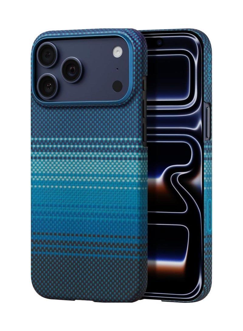 PITAKA حافظة بيتاكا لجهاز آيفون 17 برو ماكس 6.9" مع زر التحكم في الكاميرا، متوافقة مع ماغسيف، حافظة فائقة النحافة مع شعور بدون حافظة، مصنوعة من ألياف الأراميد 1500D، شروق القمر - Image 2