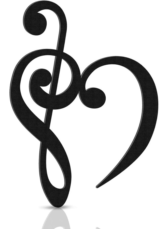 TPGP فن الجدار الخشبي على شكل قلب مع علامة نوتة موسيقية - Image 1