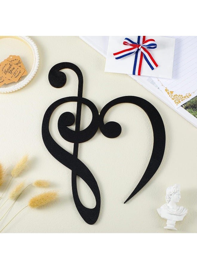 TPGP فن الجدار الخشبي على شكل قلب مع علامة نوتة موسيقية - Image 3