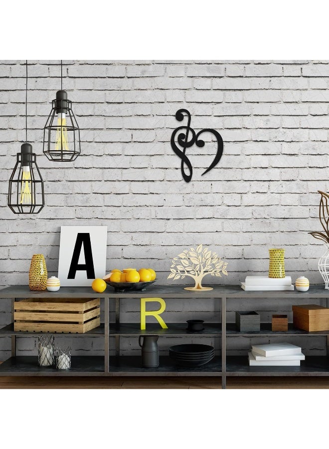 TPGP فن الجدار الخشبي على شكل قلب مع علامة نوتة موسيقية - Image 5