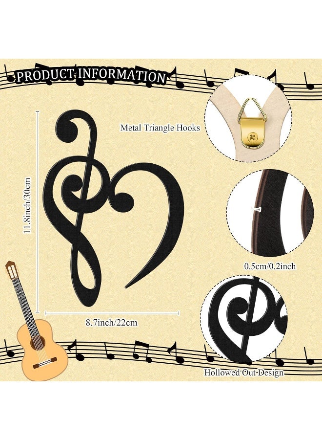 TPGP فن الجدار الخشبي على شكل قلب مع علامة نوتة موسيقية - Image 2