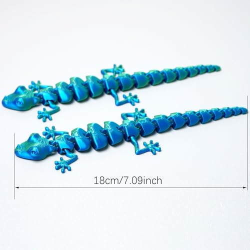 LUYUCUBE 2PCS 3D Printed gecko ModelFlexible Realistic Articulated Animal Fidget ToysMystery Figurines Gifts for EasterExecutive Desk Funny Dcor and Festival CollectibleEaster Basket Stuffers GB - Image 5