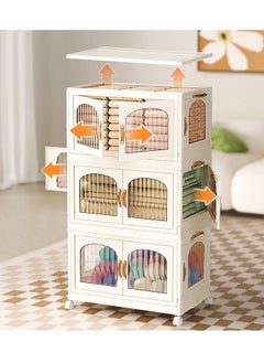 NKX 3 Layers Stylish Multi-Functional Storage Cabinet Wardrobe  - Image 3
