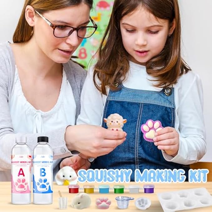 Limino Liquid Silicone for Taba Squishy Kit - 200g 1:1 AB Ratio Mixed Super Soft Silicone Rubber for Squishy Maker, Perfect DIY Stress Relief Gift Making Kit for Taba Squishy, Taba Bear, Flocking Cat's Paw - Image 5