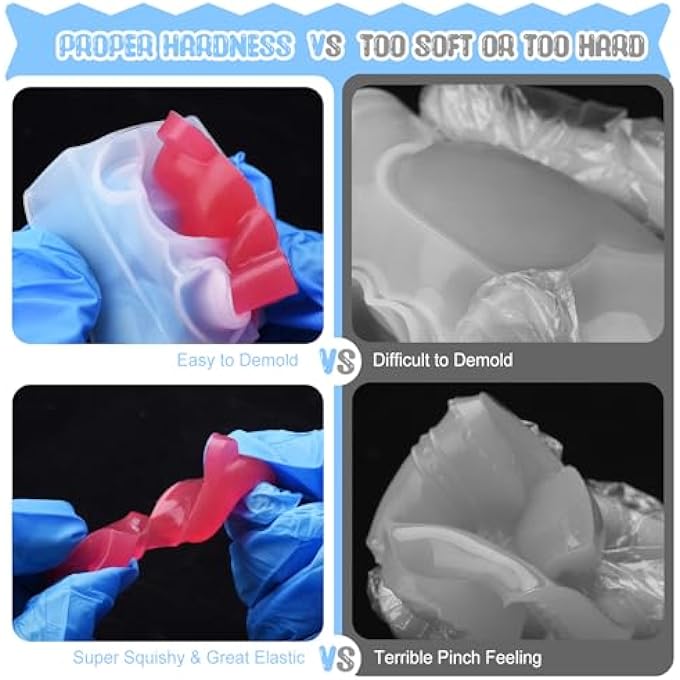 Limino Liquid Silicone for Taba Squishy Kit - 200g 1:1 AB Ratio Mixed Super Soft Silicone Rubber for Squishy Maker, Perfect DIY Stress Relief Gift Making Kit for Taba Squishy, Taba Bear, Flocking Cat's Paw - Image 4