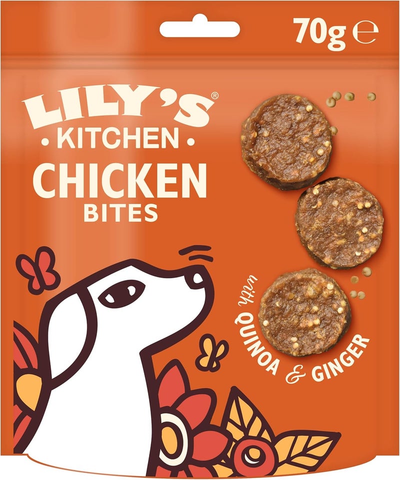 Lily's Kitchen ChompAway Chicken Bites with Quinoa & Ginger - 70g - Image 1