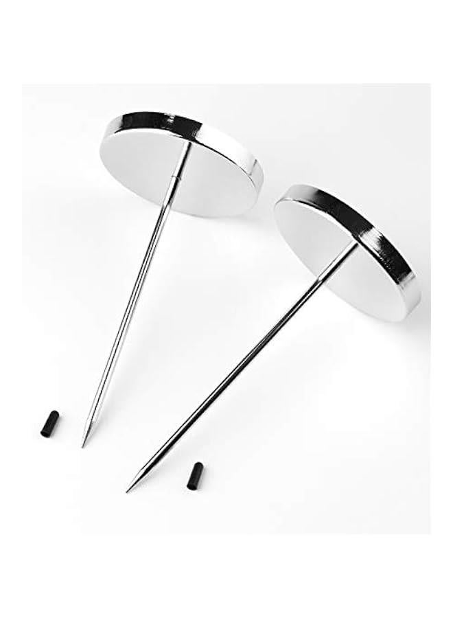 4pcs Desk Receipt Holder Bill Fork Receipt Spike Stick Silver Restaurant Check Spindle 5.5 Inch by … - Image 5