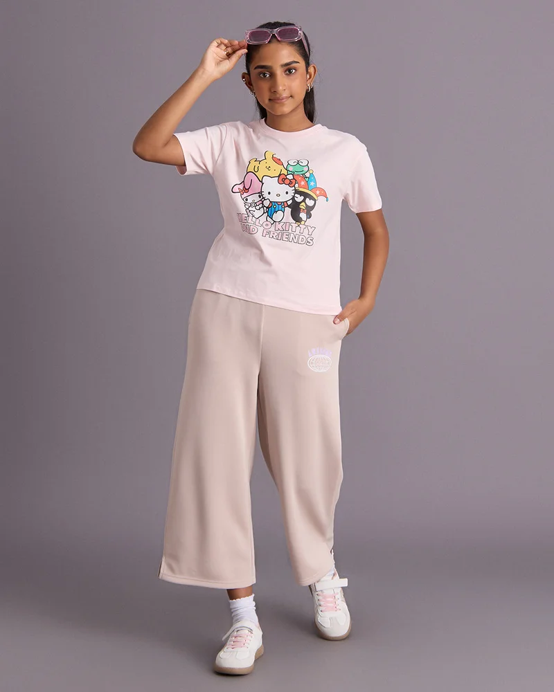 Redtag Senior Girls Pink Hello Kitty And Friends T-Shirt