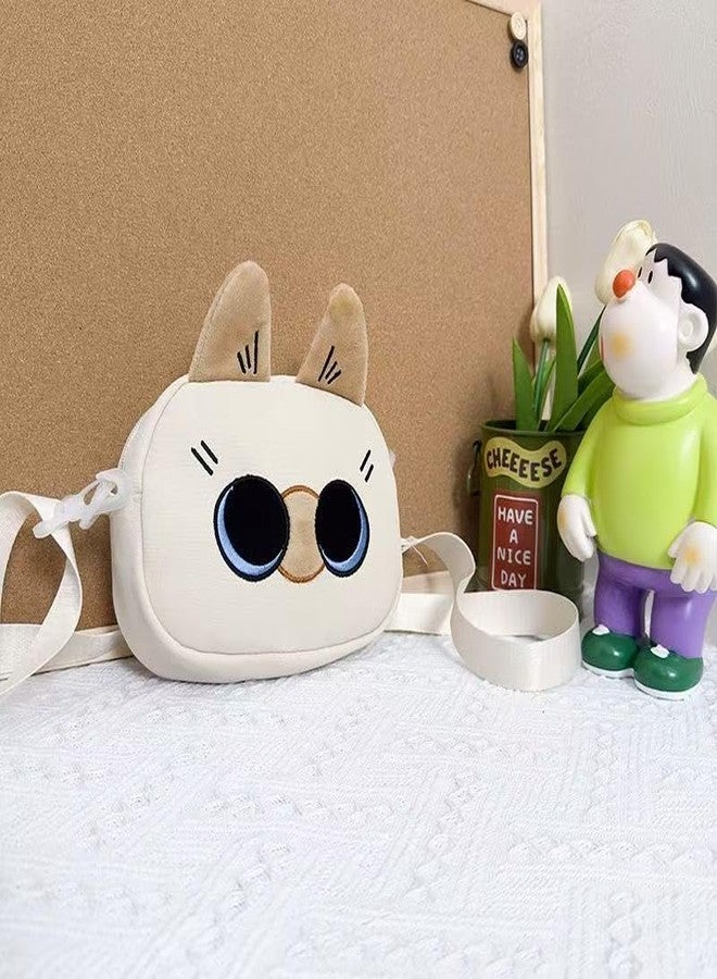 Ueeksry Cute Nylon Siamese Cat Shoulder Bag, Crossbody Bag, Kawaii Animal Purse with Zipper for Women - Image 5