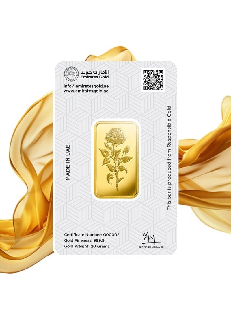 Emirates Gold 20g Gold Bar 24KT Pure 999.9 – Certified Bar-WITH INVOICE - Image 3