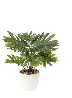 Generic Artificial Plants Splitphilo Monstera Faux Plants Indoor Decorative Tropical Fake Plants Aesthetic Room Décor Plants for Bedroom Office Home Desk Decoration  - Image 1