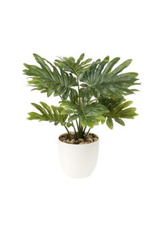 Generic Artificial Plants Splitphilo Monstera Faux Plants Indoor Decorative Tropical Fake Plants Aesthetic Room Décor Plants for Bedroom Office Home Desk Decoration  - Image 2