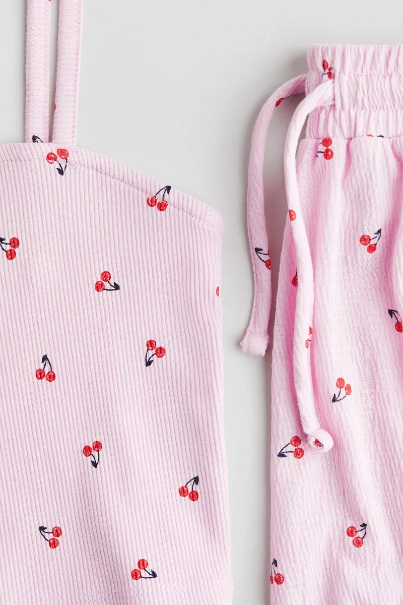 H&M 2-piece strappy top and shorts set