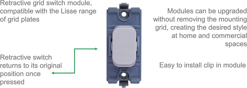 Schneider Electric Lisse 2-Way Retractive Switch Module - Image 5