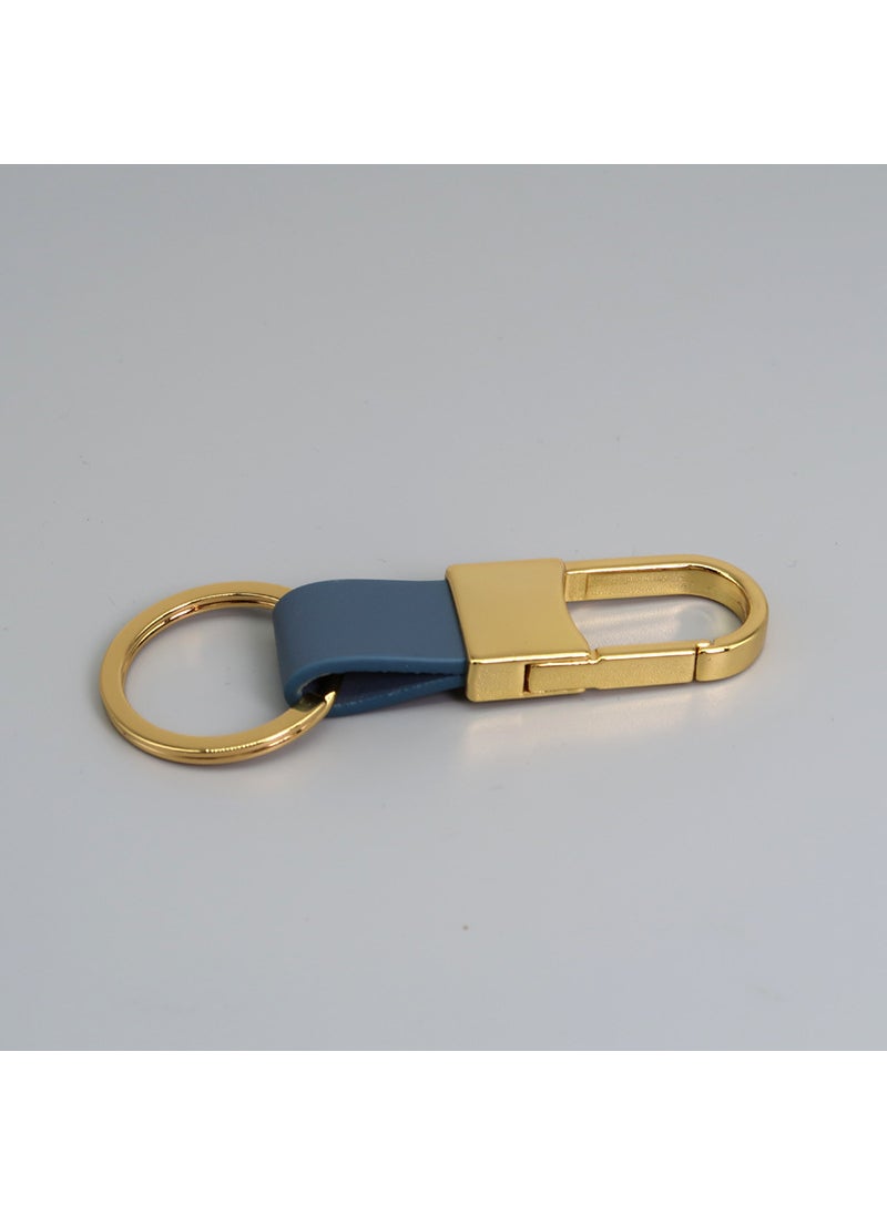 Generic Metal Leather Car Keychain Custom Engraved Logogold generation light blue gold generation light blue 