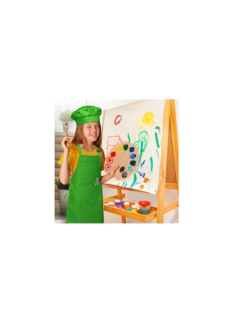 Generic Kids Chef Apron & Hat Set - Fun Cooking, Baking & Painting Gear for Boys & Girls with Pockets - Image 4