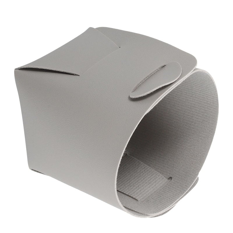 Foldable PVC Leather Storage Box Gray Cosmetic Organizer Tray Key Holder Makeup Brush Organizer - Image 2