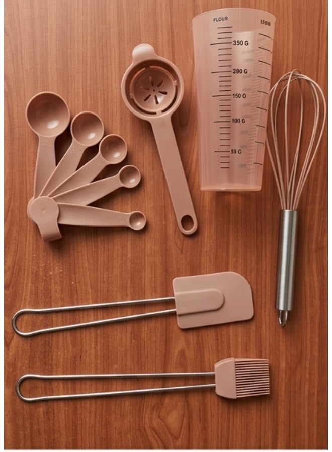 RAHALIFE 10-Piece Baking Tools Set with Measuring Cups & Spoons, Silicone Spatula, Pastry Brush, Egg Separator, Measuring Cup & Stainless Steel Whisk | Kitchen Baking Accessories Set - Image 1