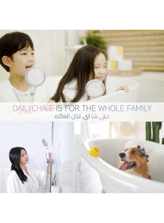 ديلي شا يي رأس دش كوري متعدد الفلاتر (حزمة المحاكمة) - نظام فلتر دش مزدوج - رأس دش عالي الضغط - فلتر المياه لتساقط الشعر - إزالة الكلور (أسود) - Image 2