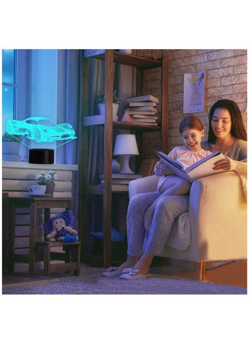 3D LED Illusion Lamp Night Light, Optical Bedside Table Night Lights - Image 4