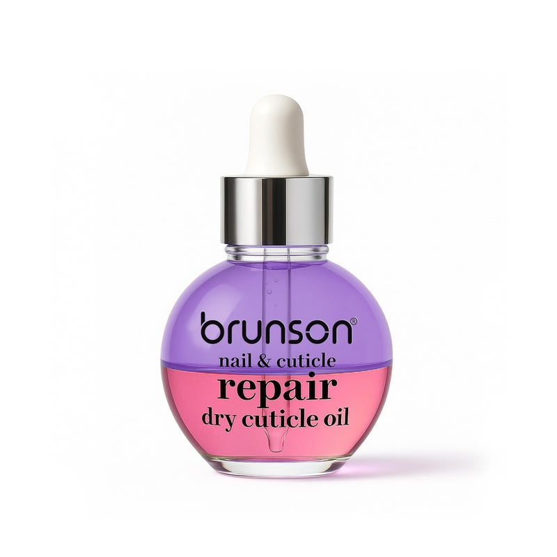 Brunson Nail and Cuticle Repair Oil 30ml Double Layer Hydrating and Nourishing Cuticle Oil with Vitamin E Salon Quality Cuticle Oil for Dry Brittle Nails and Nail Growth Quick Absorbing and Non Greasy - Image 1