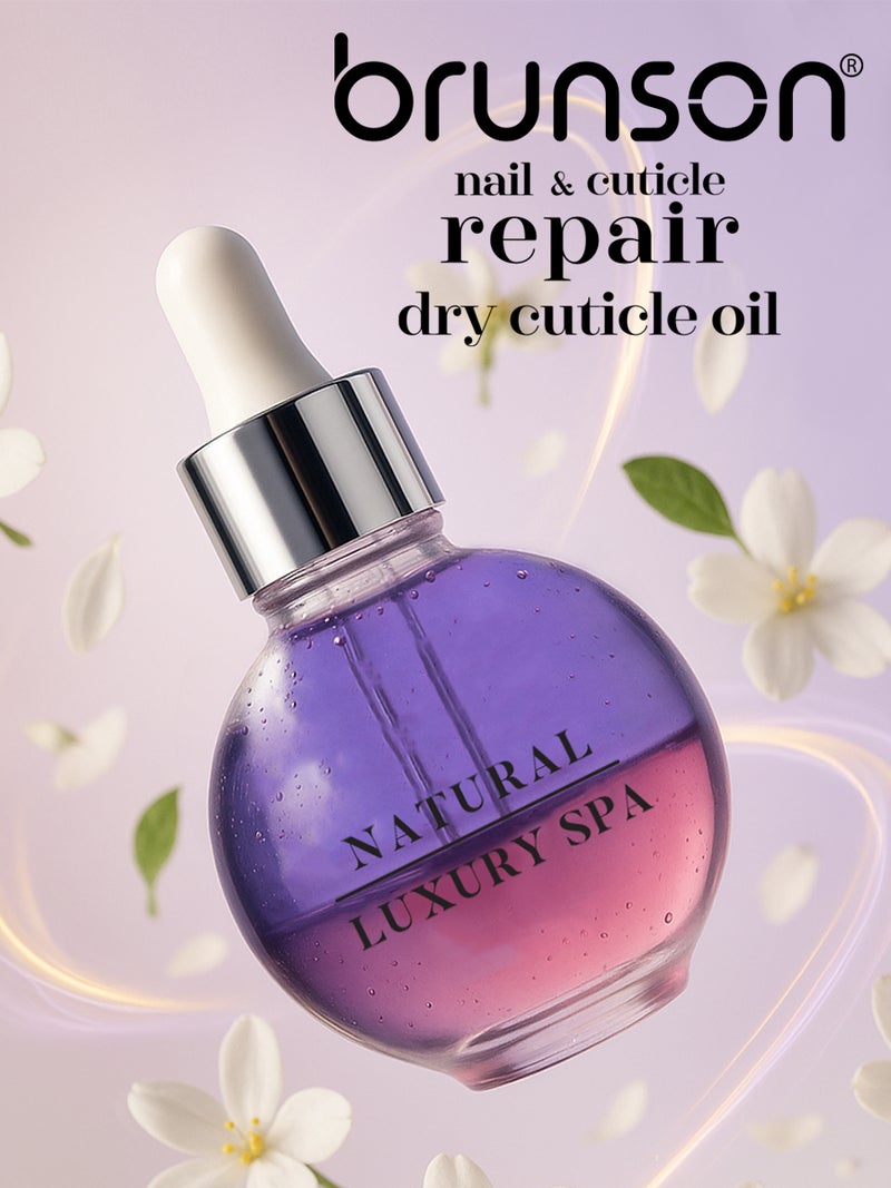 Brunson Nail and Cuticle Repair Oil 30ml Double Layer Hydrating and Nourishing Cuticle Oil with Vitamin E Salon Quality Cuticle Oil for Dry Brittle Nails and Nail Growth Quick Absorbing and Non Greasy - Image 5