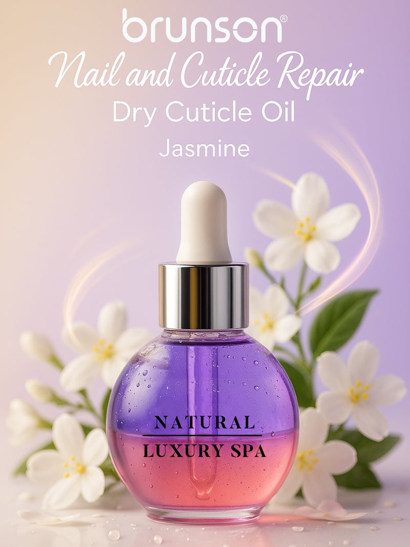 Brunson Nail and Cuticle Repair Oil 30ml Double Layer Hydrating and Nourishing Cuticle Oil with Vitamin E Salon Quality Cuticle Oil for Dry Brittle Nails and Nail Growth Quick Absorbing and Non Greasy - Image 3