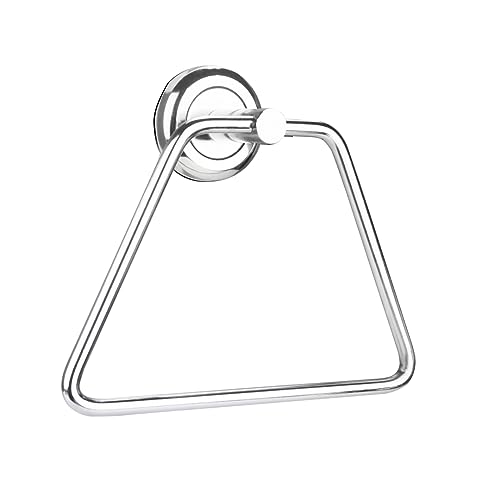 BonKaso Stainless Steel Towel Ring/Napkin Holder for Bathroom, Wash Basin & Kitchen – Wall Mounted, Rust-Resistant, Chrome Finish (FL-02T) – Pack of 1 - Image 1