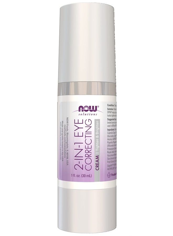 now Solutions, Eye Cream, 2 in 1 Correcting to Tighten and Brighten the Eye Area, 1-Ounce - Image 1