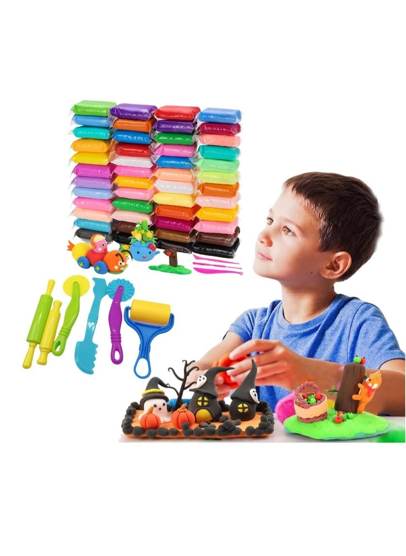 Gonice Fluffy Foam Clay Set (Pack of 36 Pieces/Colours)Tools for Kids  - Image 1