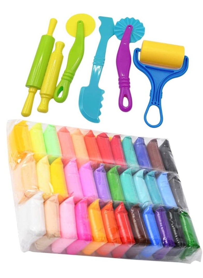 Gonice Fluffy Foam Clay Set (Pack of 36 Pieces/Colours)Tools for Kids  - Image 2