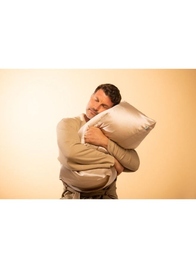 BRIGHTLY LABS Upgrade your sleep with our Silver-Infused Mulberry Silk Pillowcase - Grade 6A Silk with Silver Ion Treatment, Standard Size (51x66 cm).  - Image 5