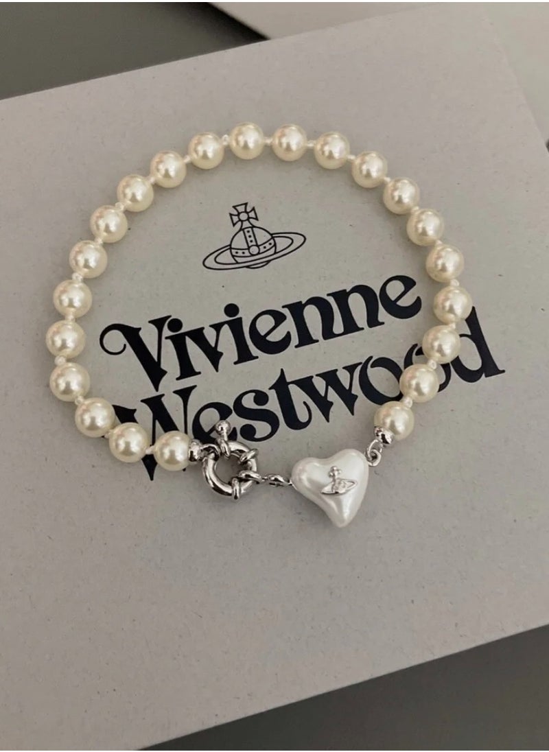 Vivienne Westwood Heart Pearl Bracelet  - Image 5