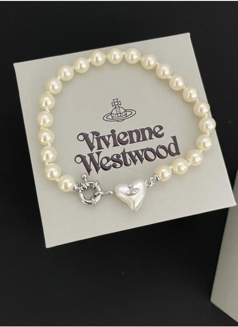 Vivienne Westwood Heart Pearl Bracelet  - Image 4