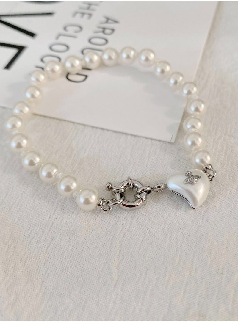 Vivienne Westwood Heart Pearl Bracelet  - Image 2