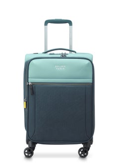 DELSEY Delsey Brochant 3 Expendable Double wheel Softsided luggage cabin trolley suitcase 55cm Ultramarine Green Small  - Image 1