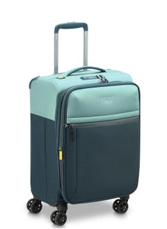 DELSEY Delsey Brochant 3 Expendable Double wheel Softsided luggage cabin trolley suitcase 55cm Ultramarine Green Small  - Image 2