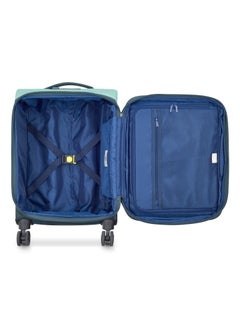 DELSEY Delsey Brochant 3 Expendable Double wheel Softsided luggage cabin trolley suitcase 55cm Ultramarine Green Small  - Image 3
