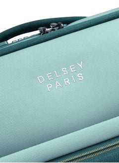 DELSEY Delsey Brochant 3 Expendable Double wheel Softsided luggage cabin trolley suitcase 55cm Ultramarine Green Small  - Image 5