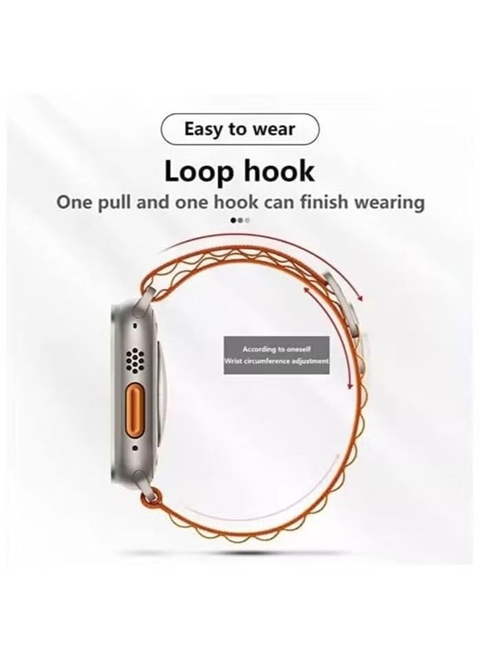 vesus - apple watch Alpine loop band 49mm/45mm/44mm Nylon Woven Sport Strap Compatible with iwatch series 8/ultra/7/SE/6/5/4/3/2/1 - Image 1