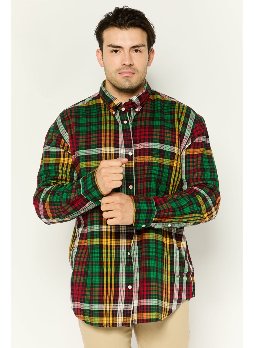 Men Relaxed Fit Plaid Long Sleeves Causal Shirt, Green - pzsku/Z777E34B88D0616A6D174Z/45/_/1737643045/edf2d4d0-7ee4-4688-be4c-6b4f6db48e6c