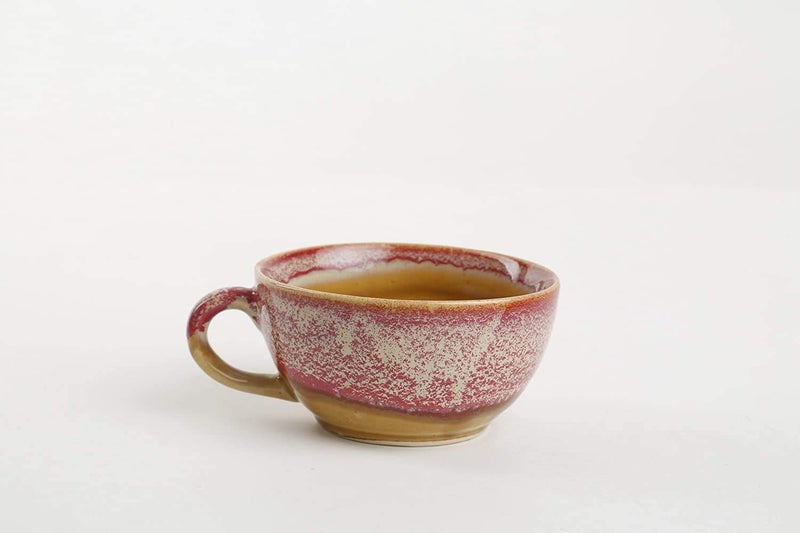 Caffeine Ceramic Handmade Pink Studio 2 in1 Tea Pot (Set of 1, Single Kettle with Cup) - Image 3