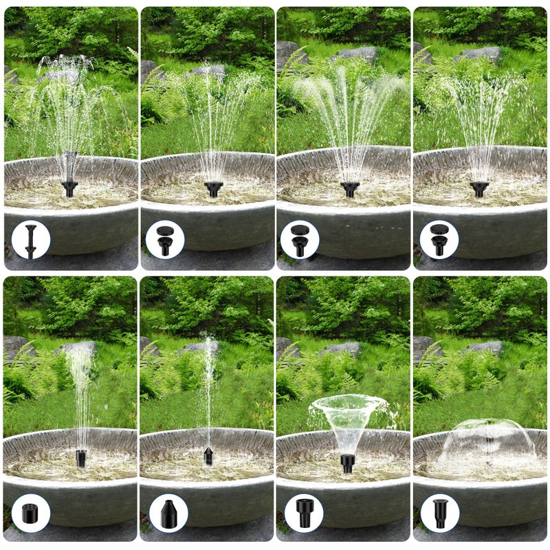 Biling 7.5W Solar Water Pump Outdoor, Solar Pond Pump Solar Fountain with DIY 5ft Tubing for Samll Ponds, Garden Pool and Bird Bath - Image 4