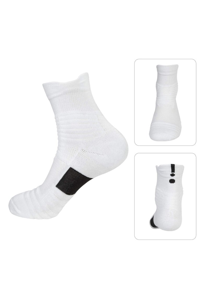 Generic Basketball Socks, Men's Sports Socks Thickened Mid Tube Badminton Socks Running Socks Outdoor Elite Socks, Sweat Absorbing Non-Slip Basketball Socks for Teens and Adults (3 Pairs) - Image 4