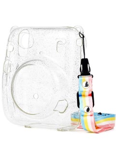 Generic Hot-selling Polypola Mini11 Camera Storage Case Transparent Glitter Crystal Scratch-resistant Drop-resistant Case-Color:Transparent Flash Purple  - Image 2