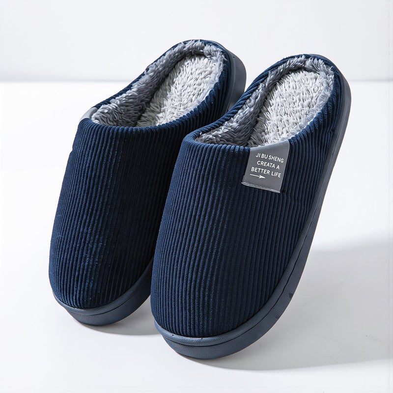 Upgraded Winter Slippers Thick Fleece Lined Shock Absorbent Sole No Deodorant Gray Size 40-41 - Image 2