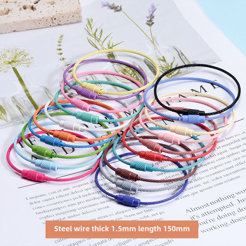 Colorful Painted Keychain Rings DIY Jewelry Wire ring 5 