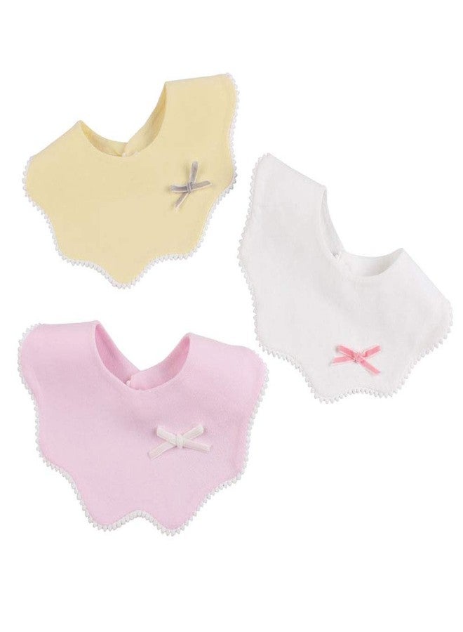 JANGANNSA 3 PCS Flower Baby Bibs Infant Burp Clothes for Baby Girls Saliva Towel Cotton Infant Toddler Girls Bibs (3 PCS -A) - Image 1